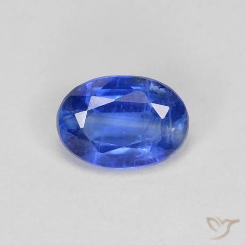0.99ct طبيعي ازرق غامق الكيانيت, بيضوي, SI