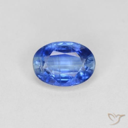 1.00ct طبيعي أزرق بحرى فاتح الكيانيت, بيضوي, VS-SI