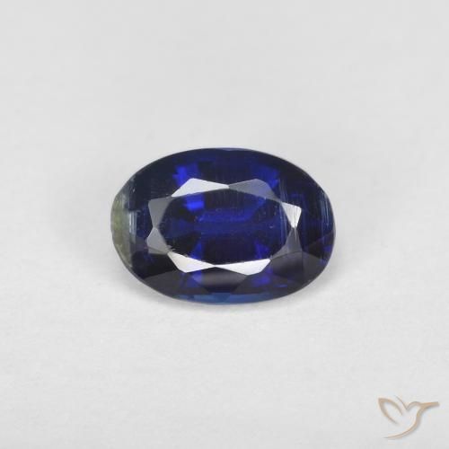 0.99ct طبيعي أزرق غامق جدا الكيانيت, بيضوي, VS-SI