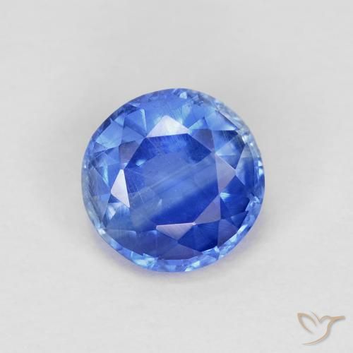 1.08ct طبيعي أزرق سماوى غامق الكيانيت, دائري, VS-SI