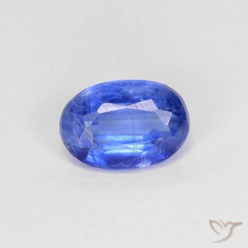 0.91ct طبيعي أزرق سماوى غامق الكيانيت, بيضوي, SI