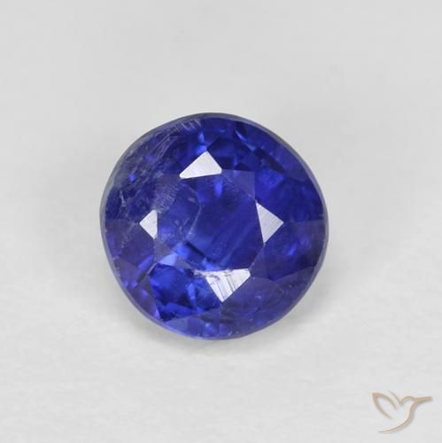 0.78ct طبيعي أزرق كهربائى الكيانيت, دائري, قليلا جدا