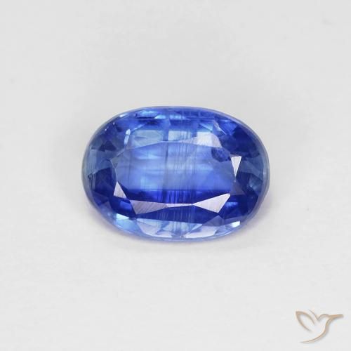0.89ct طبيعي أزرق سماوى غامق الكيانيت, بيضوي, VS-SI
