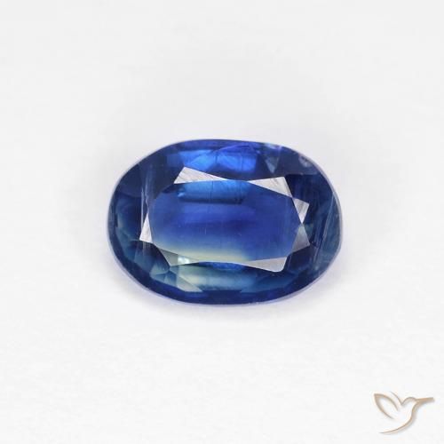 0.99ct طبيعي ازرق غامق الكيانيت, بيضوي, VS-SI