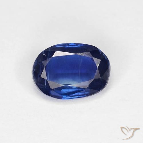 0.98ct طبيعي ازرق غامق الكيانيت, بيضوي, قليلا جدا