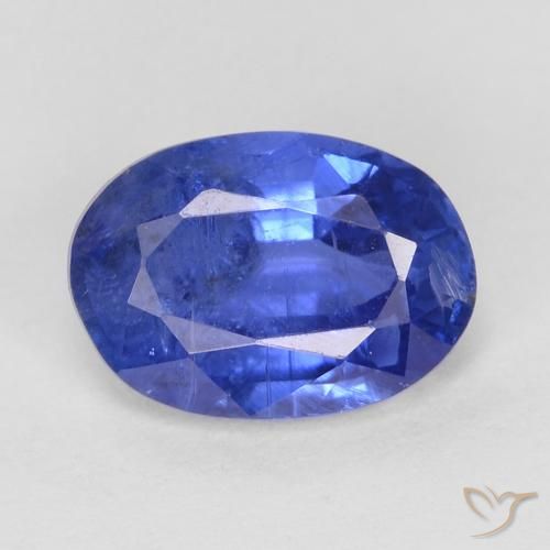 0.91ct طبيعي أزرق غامق الكيانيت, بيضوي, SI