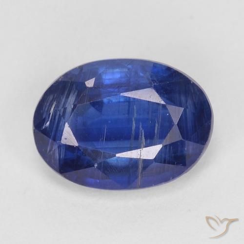 1.00ct طبيعي أزرق بحرى كثيف الكيانيت, بيضوي, SI
