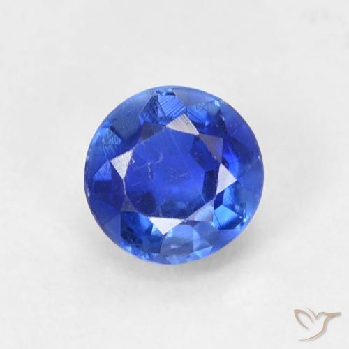 0.80ct طبيعي أزرق بحرى الكيانيت, دائري, قليلا جدا