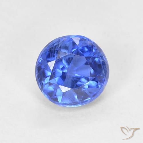 0.78ct طبيعي أزرق غامق الكيانيت, دائري, VS-SI