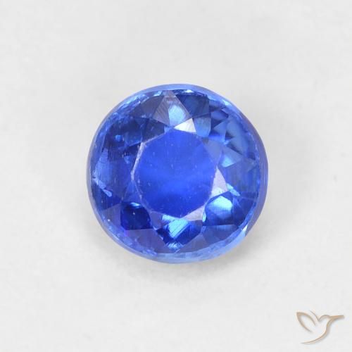 0.73ct طبيعي أزرق غامق الكيانيت, دائري, VS-SI
