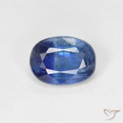 1.63ct طبيعي ازرق غامق الكيانيت, بيضوي, SI
