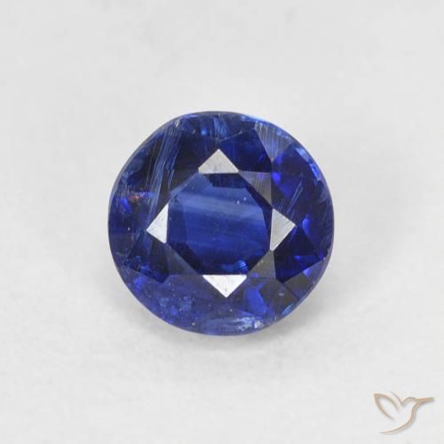 0.76ct طبيعي أزرق غامق الكيانيت, دائري, VS-SI