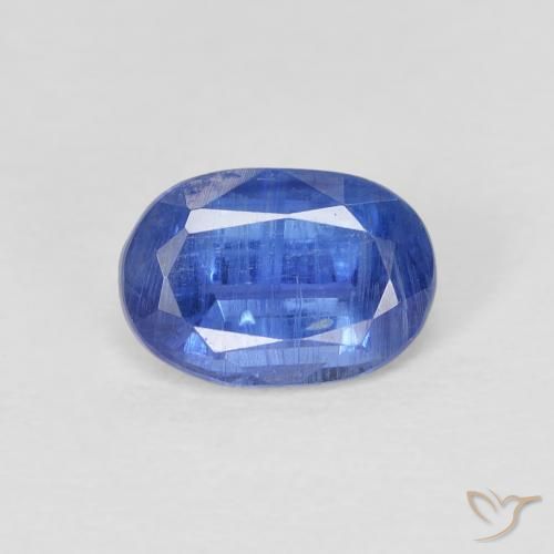 1.00ct طبيعي أزرق داكن متوسط الكيانيت, بيضوي, SI