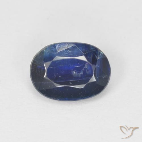0.96ct طبيعي ازرق غامق الكيانيت, بيضوي, SI