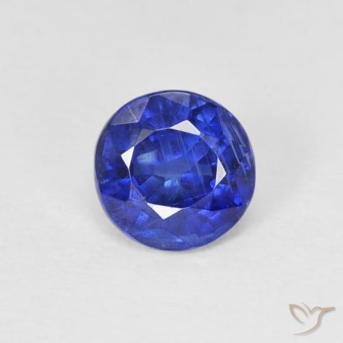 1.03ct طبيعي أزرق غامق الكيانيت, دائري, SI
