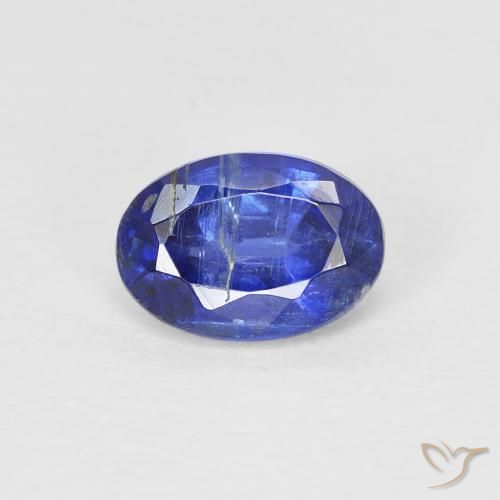 1.00ct طبيعي ازرق غامق الكيانيت, بيضوي, SI
