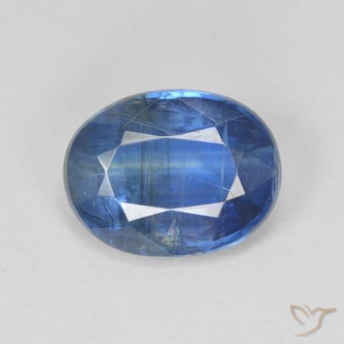 3.01ct طبيعي ازرق غامق الكيانيت, بيضوي, SI
