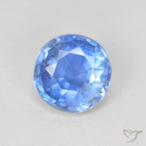 1.01ct طبيعي أزرق بحرى لامع الكيانيت, دائري, SI