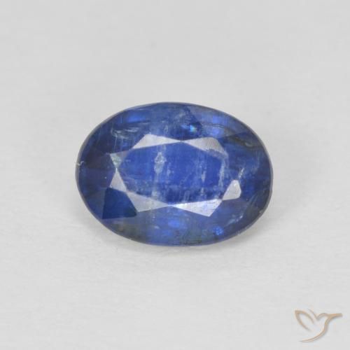 1.02ct طبيعي أزرق غامق الكيانيت, بيضوي, SI