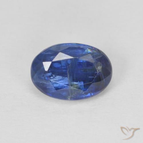 1.21ct طبيعي أزرق غامق الكيانيت, بيضوي, SI