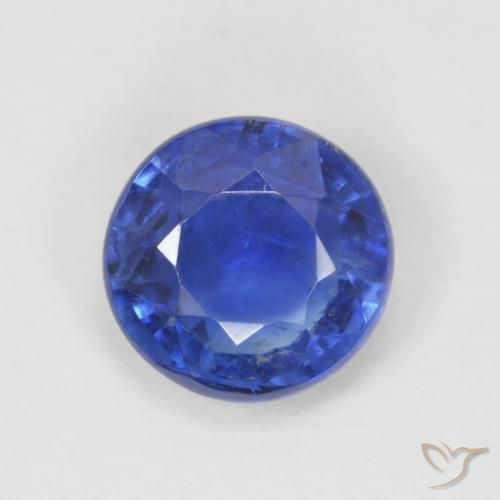 0.99ct طبيعي أزرق غامق الكيانيت, دائري, SI
