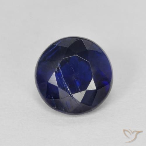 0.97ct طبيعي ازرق غامق الكيانيت, دائري, SI