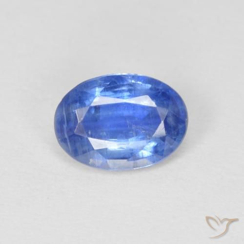 0.87ct طبيعي أزرق بحرى فاتح الكيانيت, بيضوي, SI