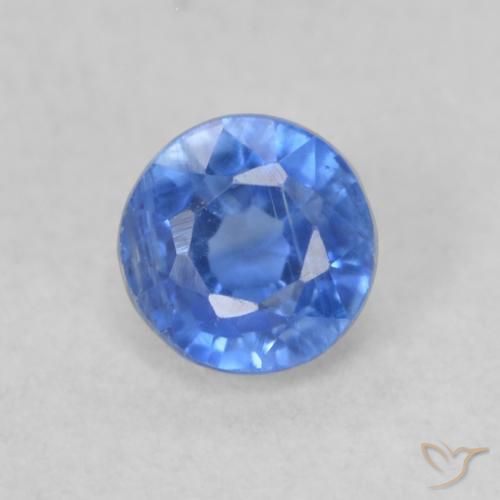 0.33ct طبيعي أزرق بحرى فاتح الكيانيت, دائري, VS-SI