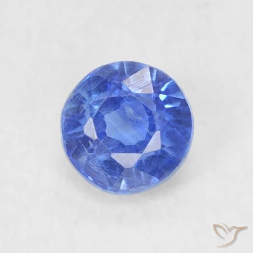 0.30ct طبيعي أزرق بحرى فاتح الكيانيت, دائري, قليلا جدا