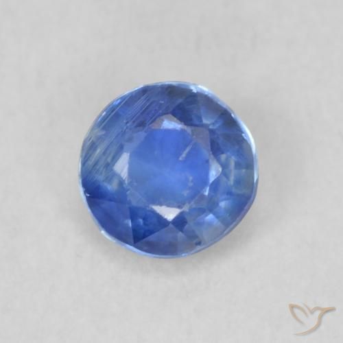 0.28ct طبيعي أزرق غامق الكيانيت, دائري, قليلا جدا