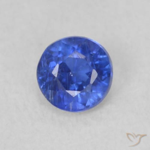0.29ct طبيعي أزرق سماوى غامق الكيانيت, دائري, قليلا جدا