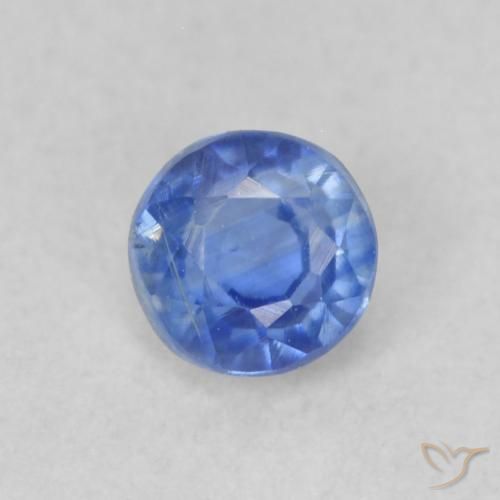 0.35ct طبيعي أزرق لامع الكيانيت, دائري, قليلا جدا