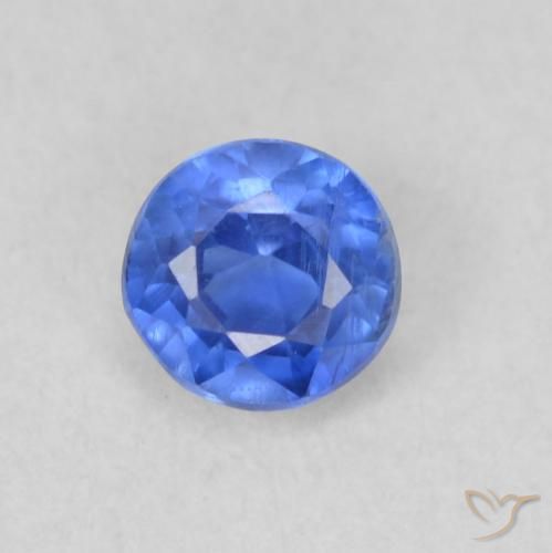 0.35ct طبيعي أزرق بحرى فاتح الكيانيت, دائري, قليلا جدا