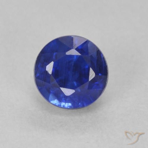 0.58ct طبيعي ازرق غامق الكيانيت, دائري, SI