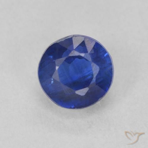 0.54ct طبيعي ازرق غامق الكيانيت, دائري, SI