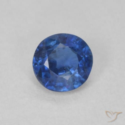 0.34ct طبيعي أزرق غامق الكيانيت, دائري, SI