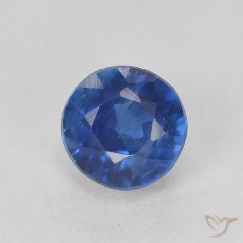 0.55ct طبيعي أزرق غامق الكيانيت, دائري, SI