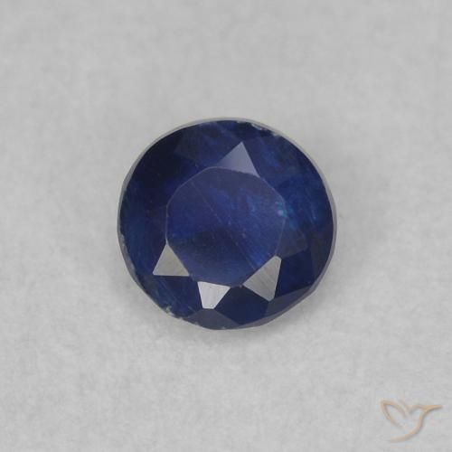 0.30ct طبيعي أزرق غامق الكيانيت, دائري, SI