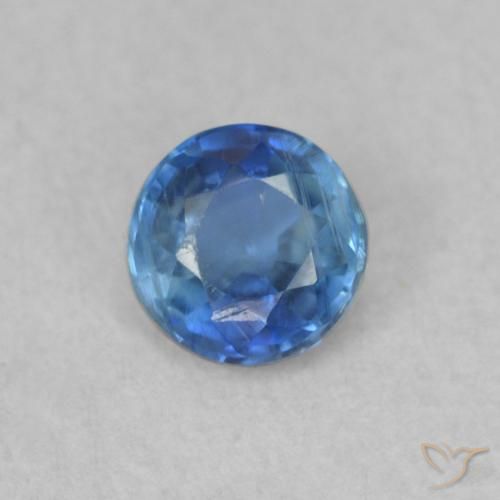 0.36ct طبيعي royal blue الكيانيت, دائري, SI