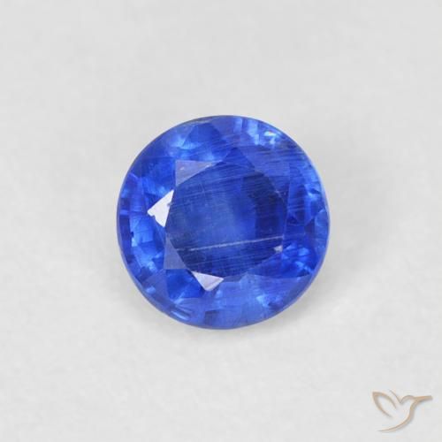 0.34ct طبيعي أزرق سماوى غامق الكيانيت, دائري, SI