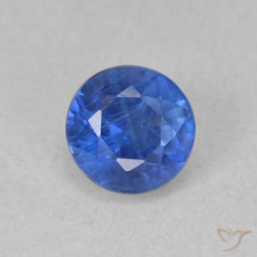 0.48ct طبيعي أزرق غامق الكيانيت, دائري, SI