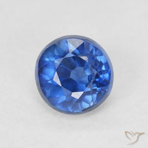 0.48ct طبيعي ازرق غامق الكيانيت, دائري, VS-SI