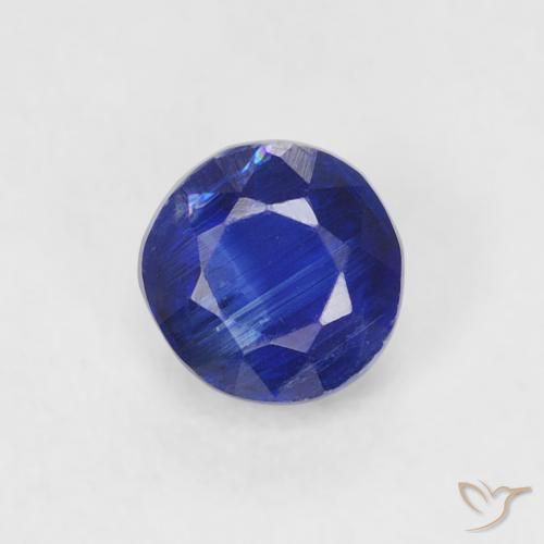 0.36ct طبيعي أزرق بحرى كثيف الكيانيت, دائري, SI