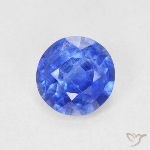 0.63ct طبيعي أزرق سماوى غامق الكيانيت, دائري, SI