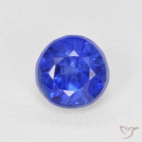 0.86ct طبيعي أزرق سماوى غامق الكيانيت, دائري, SI