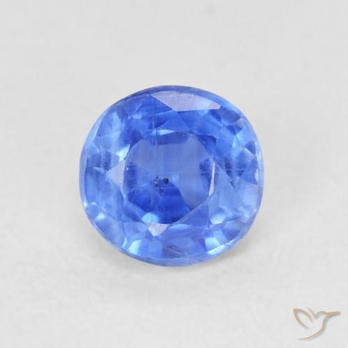 0.77ct طبيعي أزرق سماوى غامق الكيانيت, دائري, SI