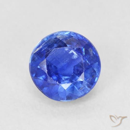 0.83ct طبيعي ازرق غامق الكيانيت, دائري, SI