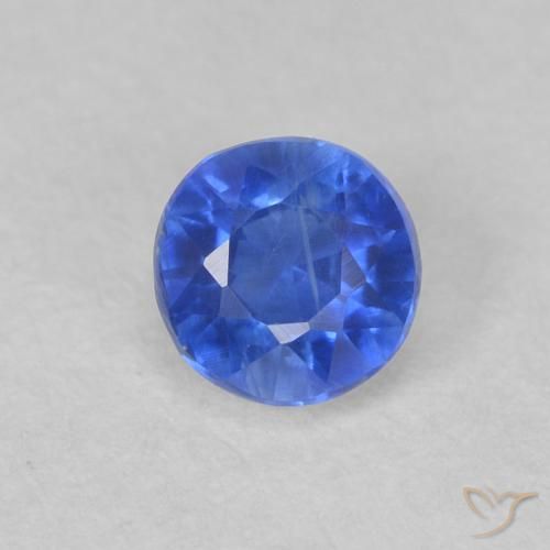 0.46ct طبيعي أزرق سماوى غامق الكيانيت, دائري, VS-SI