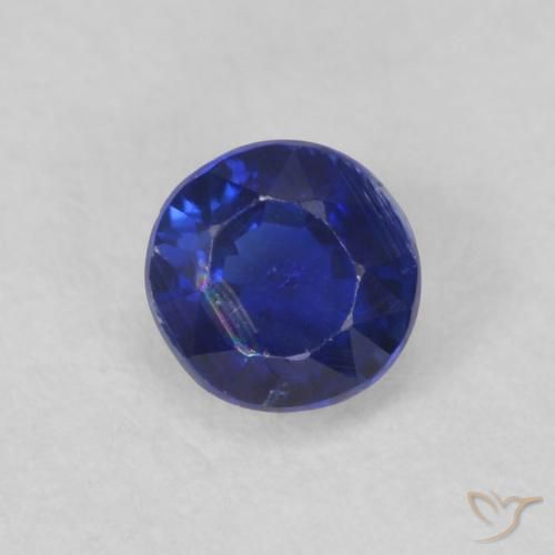 0.45ct طبيعي أزرق غامق جدا الكيانيت, دائري, VS-SI