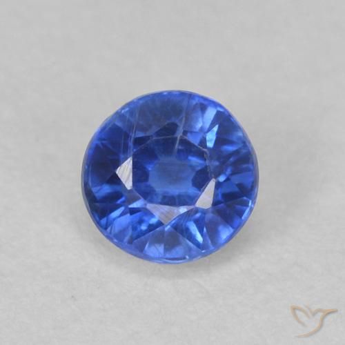0.47ct طبيعي أزرق سماوى غامق الكيانيت, دائري, VS-SI